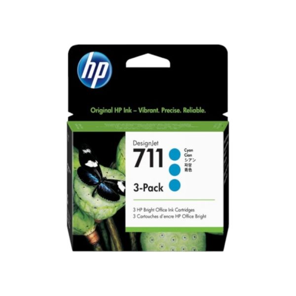 Tinta HP 711 TriPack CZ134A Cyan